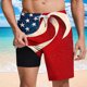 thumbnail image 5 of Pantalones Cortos Casuales para Hombre Imprimir con Bolsillos Pantalones de Playa de Cintura Elástica, Pantalones Cortos de Cintura Elástica para Hombre, 5 of 6