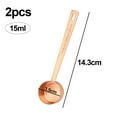 thumbnail image 2 of Cuchara medidora de café de acero inoxidable de 2 piezas, cuchara para café, cuchara para café 1 cucharada, cuchara para café con mango largo adecuada para café en polvo y preparación de café (2, 2 of 5