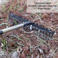 thumbnail image 4 of Râteau de Jardin Durable à 17 Ties avec Manche en Acier Réglable, Outil Robuste pour Desserrer le Sol, Niveller le Paillis, Rassembler les Feuilles, 4 of 7