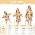 thumbnail image 4 of FORMRS Wearable Blanket Hoodie with Sleeves for Kids Cozy Flannel Sweatshirt, Watercolor Sunflowers and Leaves, 4 of 7