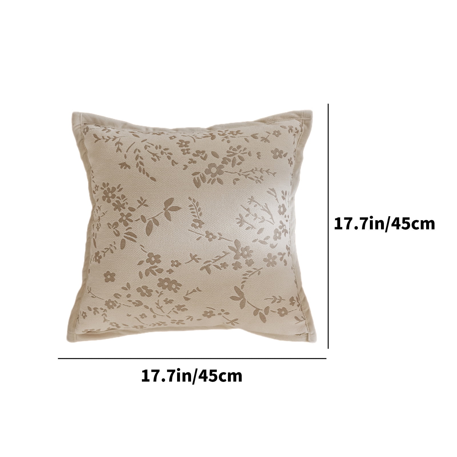 Matoen Polyester Throw Pillow for Bed Sofa Couch, Household Throw Couch Cushions Decorative Pillows for Indoor Outdoor, Modern Simple Home Decor for Living Room Bedroom, Beige, 18"x18", 1PC, C