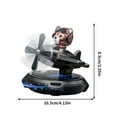 thumbnail image 3 of Solar Powered Fragrance Diffuser Car Air Freshener, Helicopter Car Glasses Bear Aromatherapy Car Perfume Ornaments in Car Aircraft, Bkack, 3 of 6