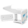 thumbnail image 1 of Cerraduras para gabinetes Apuakthei, pestillos de seguridad para niños, paquete de 10, cerraduras para cajones y gabinetes a prueba de bebés con adhesivo, fácil instalación (blanco), 1 of 8