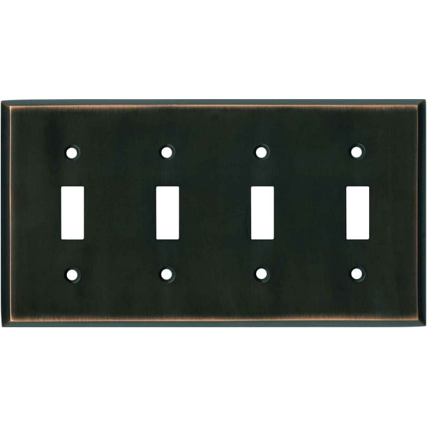 Oil Rubbed Bronze 4 Toggle Light Switch Covers