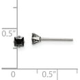 thumbnail image 4 of Chisel Stainless Steel Polished 3mm Black Square CZ Stud Post Earrings - 3.72mm, 4 of 6