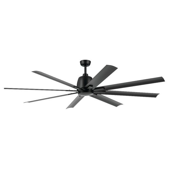 310275SBK-Kichler Lighting-Breda - 8 Blade Ceiling Fan In Modern Style-16.4 Inches Tall and 75 Inches Wide-Satin Black Finish-Satin Black Blade Color