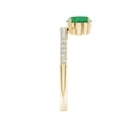 thumbnail image 3 of Angara Natural 1.1 Ct. Emerald with Diamond Solitaire Ring in 14K Yellow Gold for Women (Ring Size: 12), 3 of 10