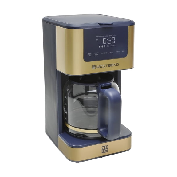 West Bend Timeless 12 Cup Hot & Iced Coffee Maker, in Slate Blue (CMWB12SB13)