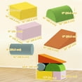 thumbnail image 3 of Qaba Climbing Toys for Toddlers, Soft Foam Climbing Blocks, Orange/Green, 3 of 10