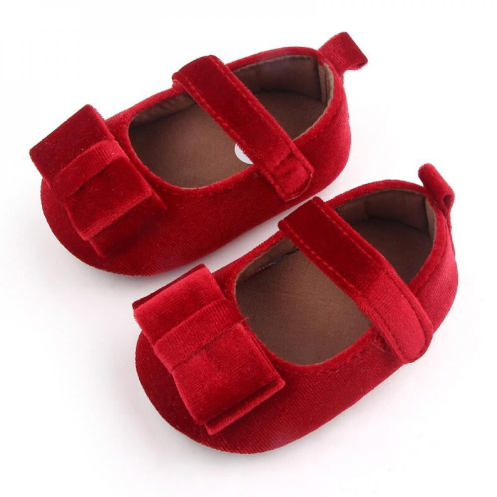 Newborn Toddler Baby Girls Shallow Bowknot Slippers Soft Sole Single Shoes Best 