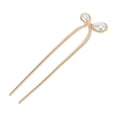 thumbnail image 1 of Ofertas Únicas 1 Pc Pin Chignon Perla Falsa Lazo Horquilla para Mujeres Tono Dorado, 1 of 5