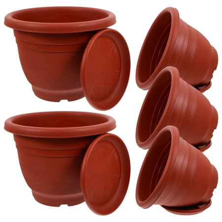 5 Sets Seedling Pot Flower Pots Plant Pots Indoor Plants Growing Pots House Plant Pots Flower Pot Stand
