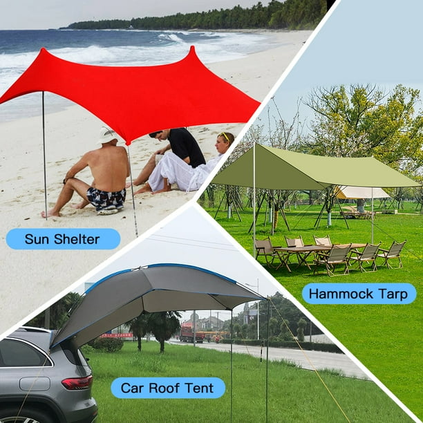 Tent Pole Tent Poles Canopy Rain Shelter Poles Canopy Rain Poles Portable Tent Tarp Poles Adjustable Poles Adjustable Tent Buzhi Red Siuke Walmart