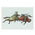 thumbnail image 1 of Medieval Cutting Board, Middle Age Fighters Knights with Costume Renaissance Period Illustration, Decorative Tempered Glass Cutting and Serving Board, Large Size, Multicolor, by Ambesonne, 1 of 1