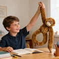 thumbnail image 5 of Long Arm Plush Monkey, 19.7 Inch Hanging Monkey with Connectable Limbs, Ultra Soft and Huggable Stuffed Animal for Kids, Cute Home and Nursery Décor, Best Birthday Gift Idea (Brown), 5 of 10