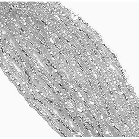 Czech 11/0 Glass Seed, Loose Beads, 1 6 String Hank Preciosa S/L Clear Crystal