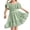 Green, variant on Girls Dresses, Fashion Bow Short Sleeve Crew Neck Summer Dress Pink Size 10-12 T