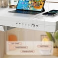 thumbnail image 6 of Homall 48" x 24" Wood Top Electric Standing Desk with Drawer, Height Adjustable Desk with Phone Stand & Charging Ports, Sit Stand up for Home Office,White, 6 of 8