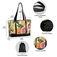 thumbnail image 2 of FORMRS Canvas Laptop Tote Bag for Women with 15.6" Computer Compartments Shoulder Handbag, Citrus Leaves, 2 of 7