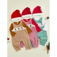 thumbnail image 3 of BemeyourBBs Newborn Baby Boy Girl Christmas Outfit Romper Plaid Gingerbread Man Snowmen Santa Overall Pants Hat Set Cute Infant Xmas Clothes, 3 of 8