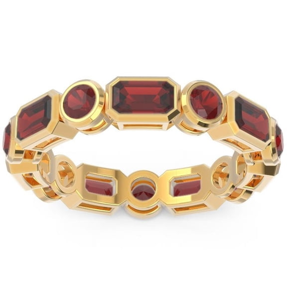 5.00 Carat Garnet Gemstone Bridal Eternity Band for Engagement Solid 18K Yellow Gold Size 7 by Diamond-Capitals