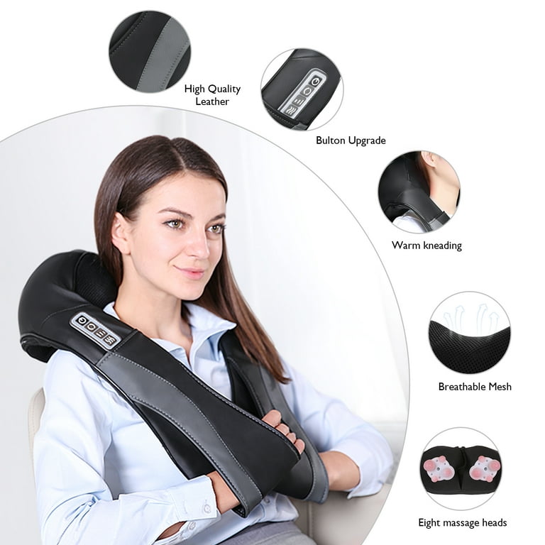 MaxKare Back Neck Massager with Heat, Shiatsu Deep-Kneading Massage for  Muscle Pain Relief Spa-Like Soothing for Home Car and Office