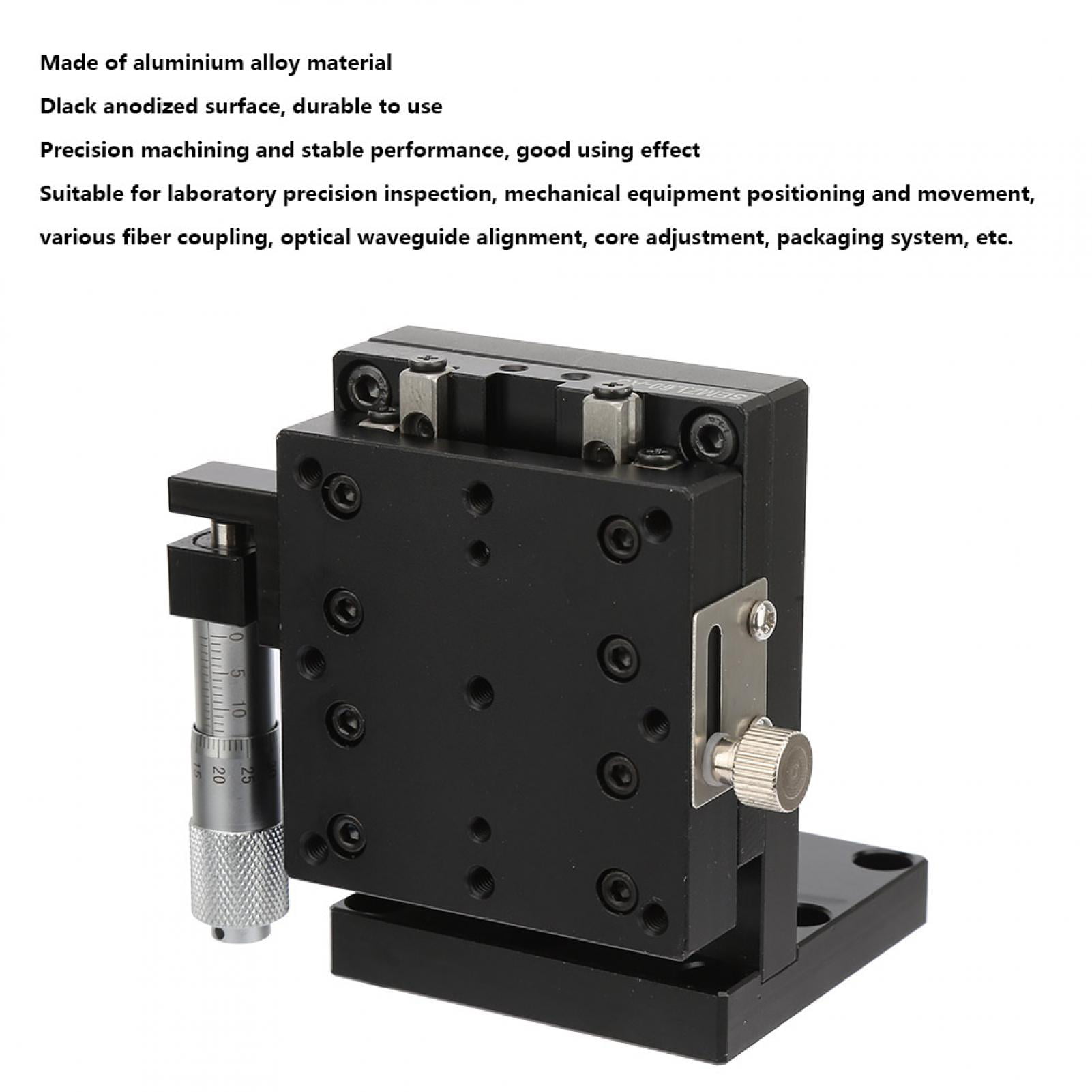 Durable to 19.6N for Laboratory Precision Inspection Various Fiber Coupling Aluminium Alloy Stable Performance Manual Linear Stages Linear Stage 