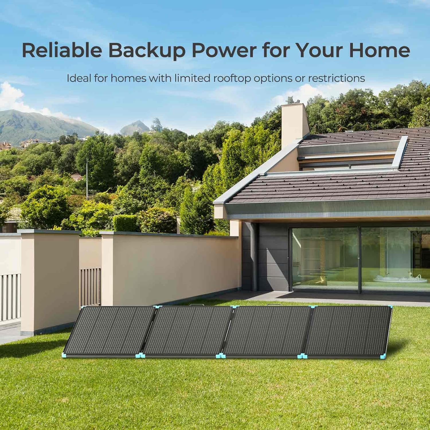 Renogy 400W Lightweight Foldable Solar Panel Kit, Portable Solar Generator Charger with MC-4 Output, for Outdoor Camping, RV, Power Station, Home Use, Fast Installation with Sturdy Kickstands