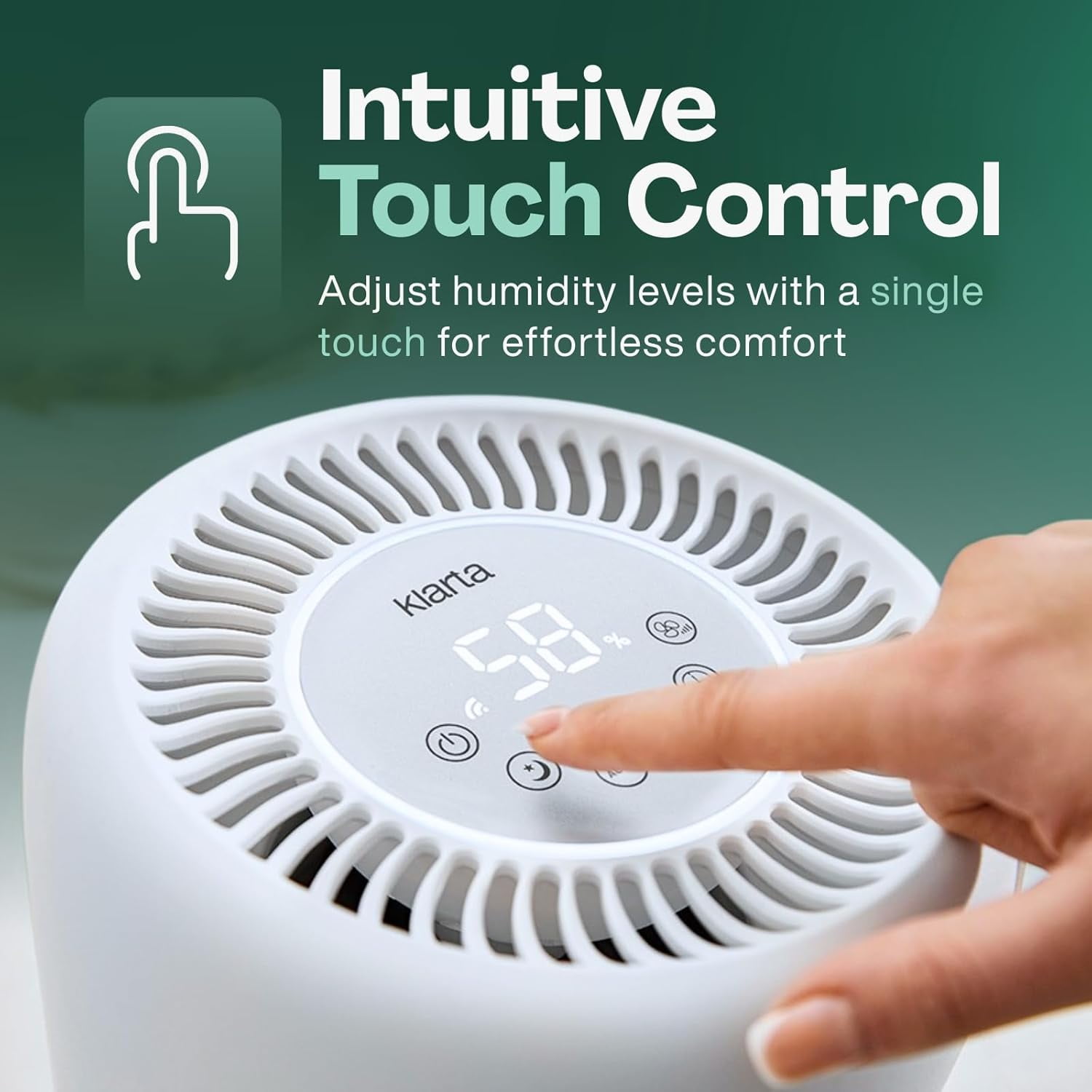 Evaporative Humidifier with App Control & 3L – Mist-, No White Dust – Quiet Operation for Better Sleep