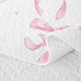 thumbnail image 5 of Erosebridal Watercolor Bow Twin Quilt Set,Polka Dot Ribbon Twin Coverlet Set For Girls,2pcs, 5 of 7