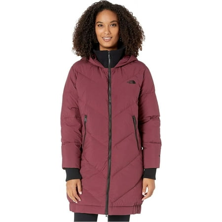 The North Face Women's Albroz Down Winter Parka Jacket Large Deep Garnet Red