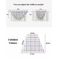 thumbnail image 6 of Waterfall Valances for Windows, Abstract Plaid, Kitchen Sheer Valance Curtains, Minimalistic Multi Colors Country Rustic Plaid Rod Pocket Swag Valances for Living Room Bedroom, 47.2"x38.5", 2 Panel, 6 of 8