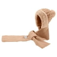 thumbnail image 5 of Bibifish One Piece Scarf Hats For Women Knitted Earmuffs Hats Soft Scarf Winter Thermal Scarf Hats Outdoor Activities Soft Scarf Hats, 5 of 5