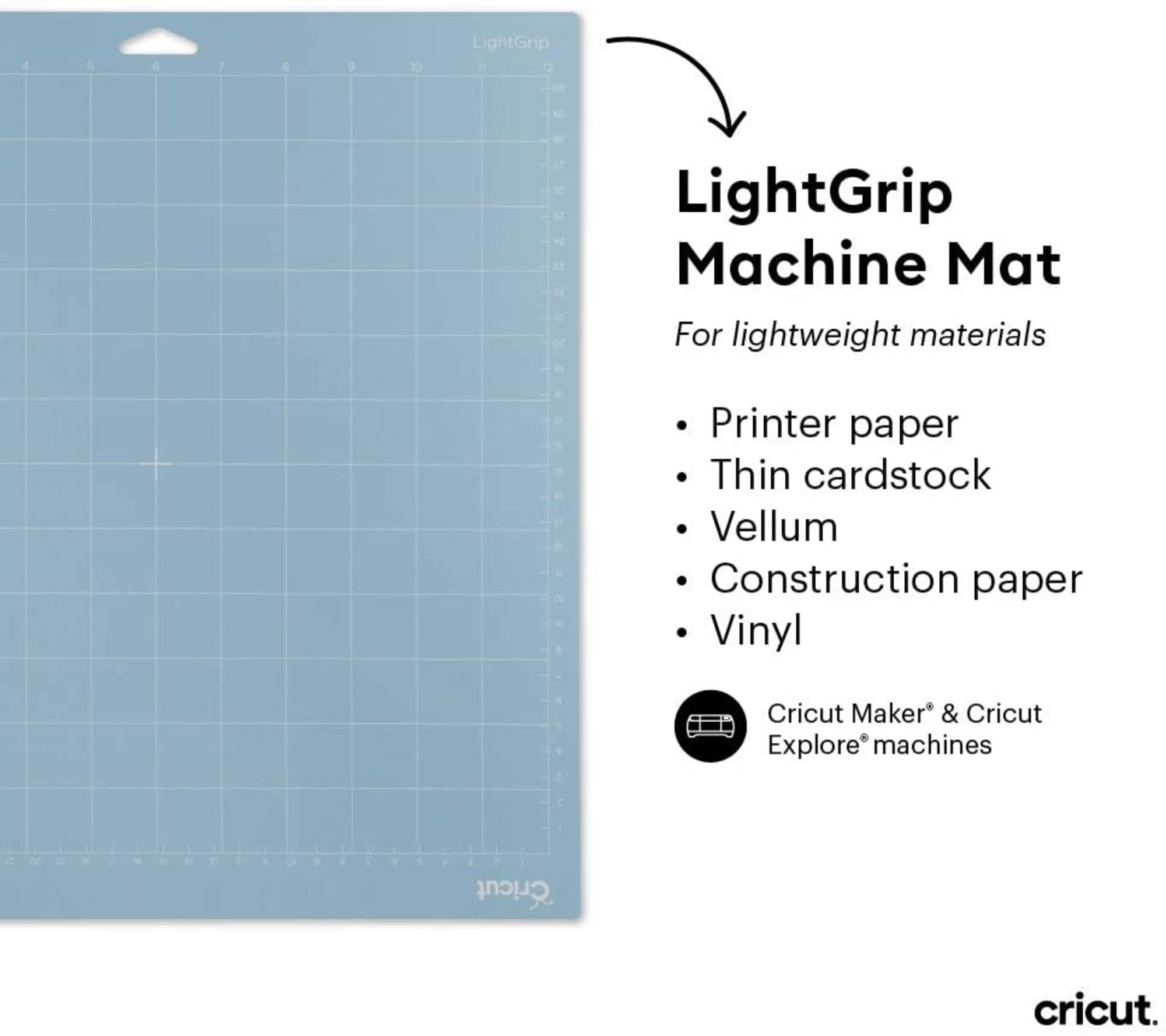 VIKDOOK Cricut Cutting Mat 12 x 12 Light Grip Adhesive Cutting