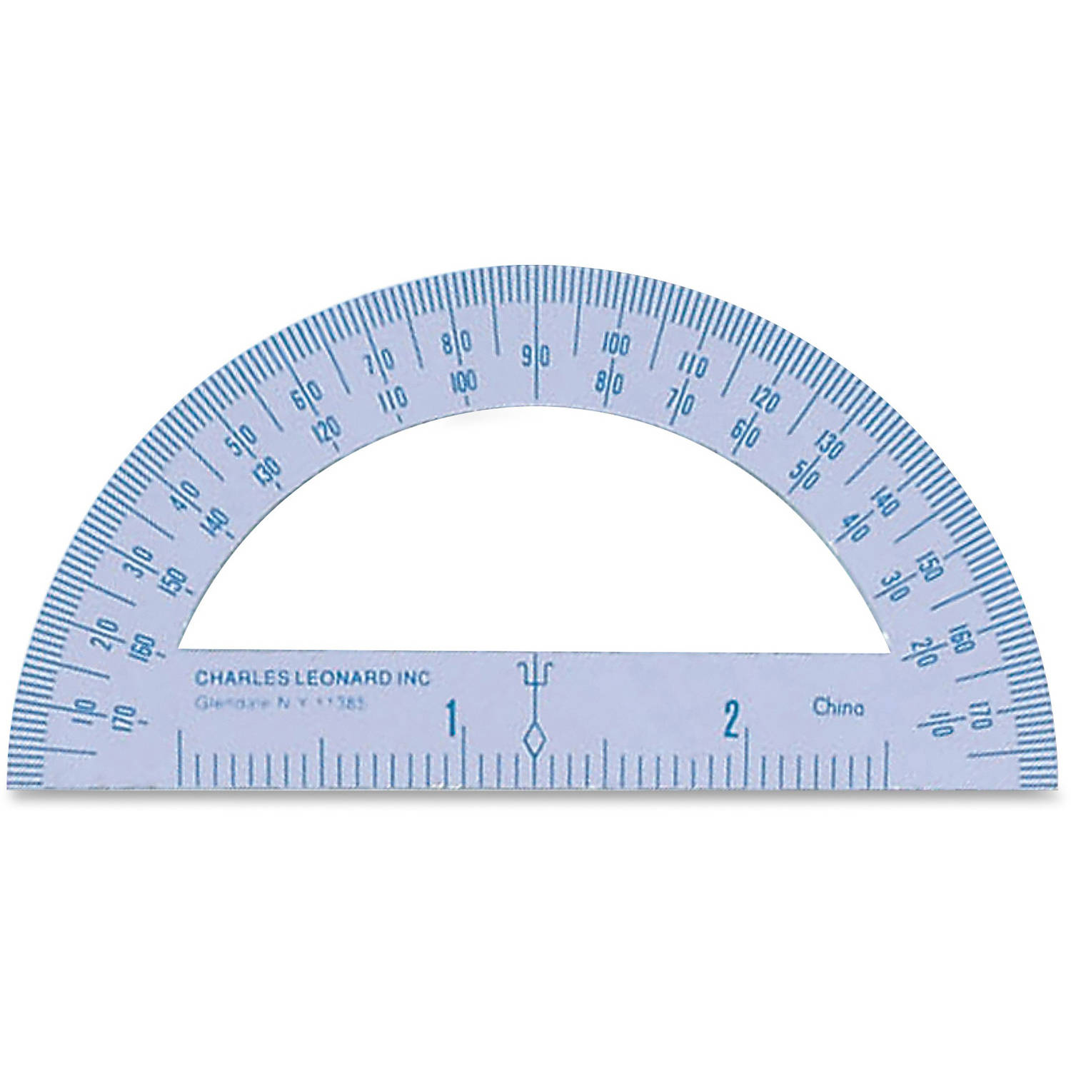 CLI Metal Protractor, Pack of 36, White by CHARLES LEONARD, INC
