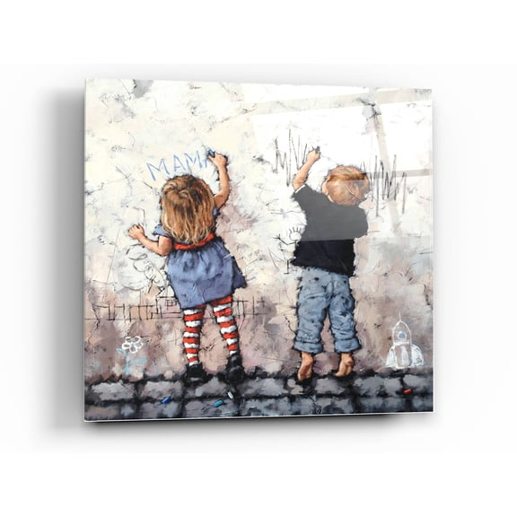 Epic Art 'Wall Graffiti' by Alexander Gunin, Acrylic Glass Wall Art, 36"x36"