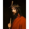 thumbnail image 2 of Bloch, Carl 12x14 Black Ornate Wood Framed with Double Matting Museum Art Print Titled - Christ with Thorns, 2 of 4