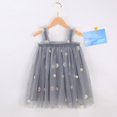 thumbnail image 2 of HAOTAGS Party Dresses for Girl,Floral Embroidery Tulle Summer Sleeveless Dress Gray 2-3T, 2 of 6