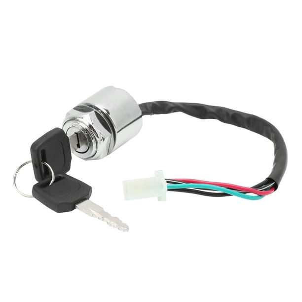 Interruptor de encendido, juego de interruptor de encendido universal para motocicleta eléctrica con 2 llaves de repuesto para ATV Mini Moto Dirt Bike Ecomeon no