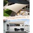 thumbnail image 5 of Sun Shade Sail 8'x10' Beige Brown Rectangle Sun Shade Sails Canopy Waterproof Gradient Colorf Outdoor Sunshades Sand UV Block Cover Shades Cloth for Patio Backyard Garden Deck Porch Lawn, 5 of 9