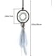 thumbnail image 3 of Atrapasueños hecho a mano (gris), adorno de pared con plumas grises, colgante para espejo retrovisor de coche, amuleto para coche., 3 of 3