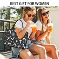 thumbnail image 5 of Large Capacity Tote Bag,Black Halloween Bat Spider Pattern Handbag Fashion Luxury Tote Bag,15.7"x13"x 5.1" Inches,Laptop Compatible, 5 of 6