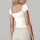 thumbnail image 5 of Xuyuer Women's Fashion Short Sleeve Solid Color Casual Fitted T-Shirts, Suitable For Summer, 5 of 6