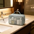 thumbnail image 5 of Mesh Travel Toiletry Bag,Large Capacity Cosmetic Organizer With Handle,Breathable Polyester Construction,Clear Visibility Open Mesh Design,Lightweight Portable Pouch,Home And Travel Storage, 5 of 6