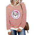 thumbnail image 5 of Craaazy Christmas Long Sleeve Shirts For Women Merry Christmas Plaid Pullover Striped Shirt Sweatshirts Christmas Graphic Tops Womens Tops, 5 of 5
