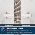 thumbnail image 2 of Breton Matte Passage Door Handle Modern Dcor Door Hardware Reversible Hall/Closet Door Handle Microban Embedded Finish, 2 of 10