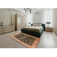 thumbnail image 4 of Ahgly Company Indoor Round Traditional Bakers Brown Persian Area Rugs, 4' Round, 4 of 6