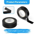 thumbnail image 2 of 6 Pack Electrical Tape,Industrial Grade Electrical Tape,Insulation Tape,Waterproof,High Temp,Insulating Backing,for Electric Wiring Projects,3/4 in x 32.8 ft,Black,Topboutique, 2 of 8