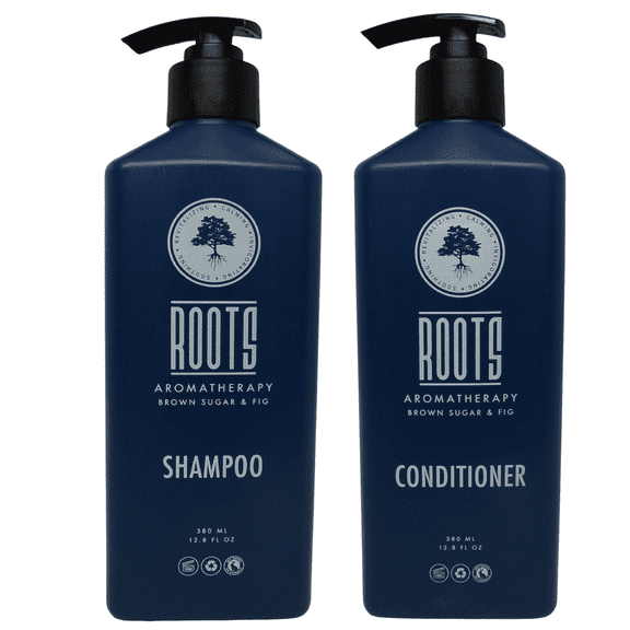 Roots Aromatherapy Brown Sugar & Fig Shampoo and Conditioner (12.8oz)