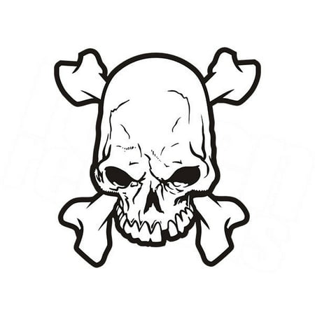 skull decal biker crossbones skulls motorcycle helmet vinyl sticker